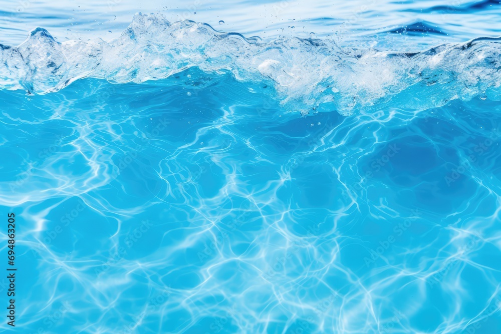 Vibrant Splash Of Blue Water White Background