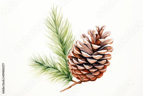 Closeup of pine cone painting