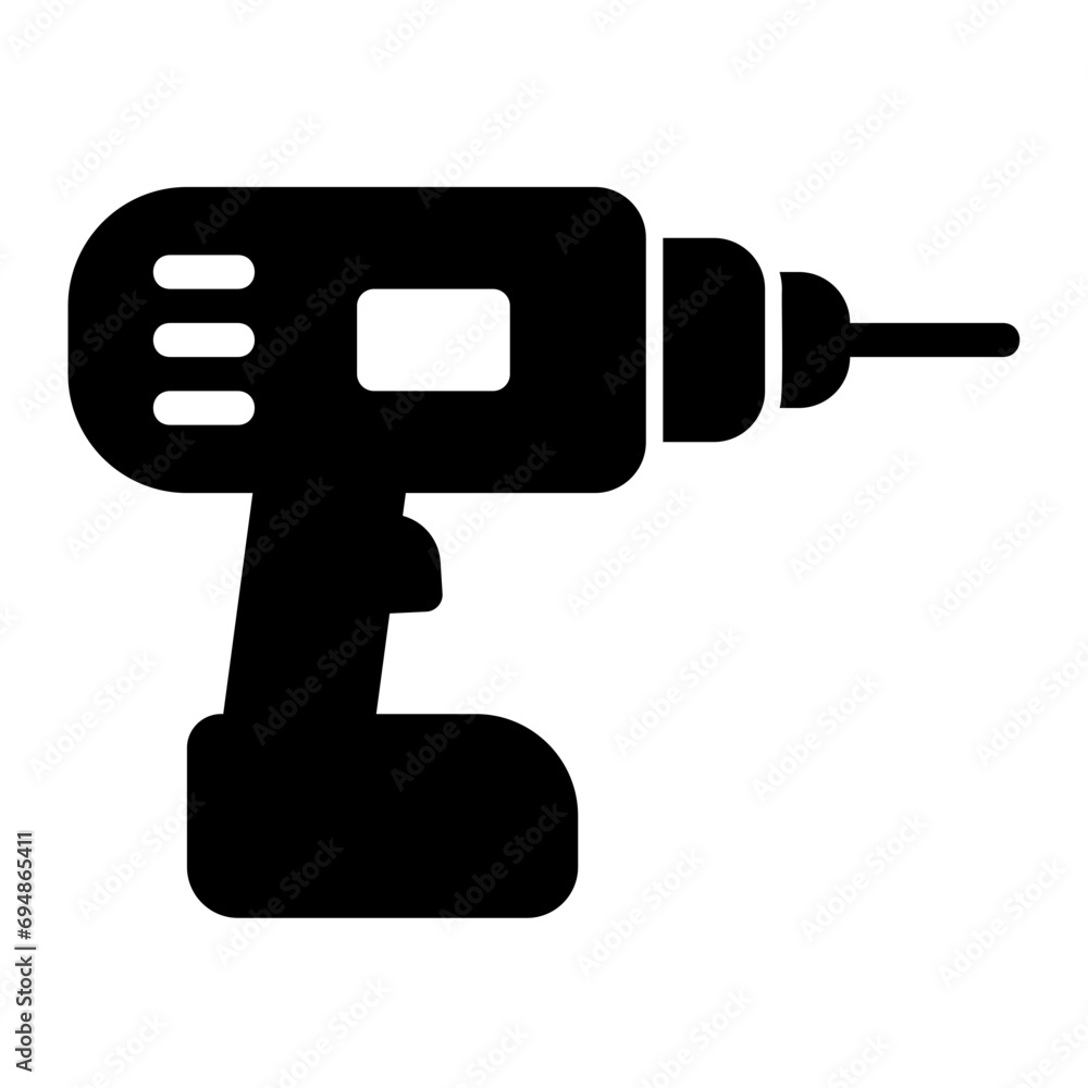 Hand drill machine icon for repair tools
