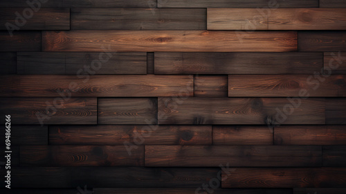A vintage design featuring a dark wood background, rich with texture and character. Ideal for adding a touch of retro elegance. Closeup view. ai generative