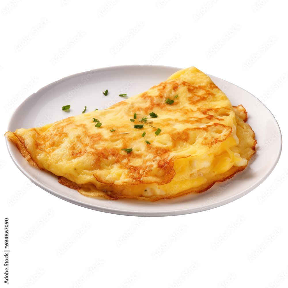 Cheese omelette dish on transparent background. Design for restaurants, online food delivery services, shops, etc. Cheese omelette dish on transparent background. Design for restaurants, online food delivery services, shops, etc.