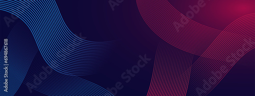 Modern abstract background with flowing lines. Digital future technology concept. vector illustration.