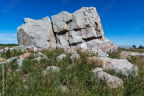 Big Rock, the largest glacial erratic, Okotoks, Alberta, Canada photo