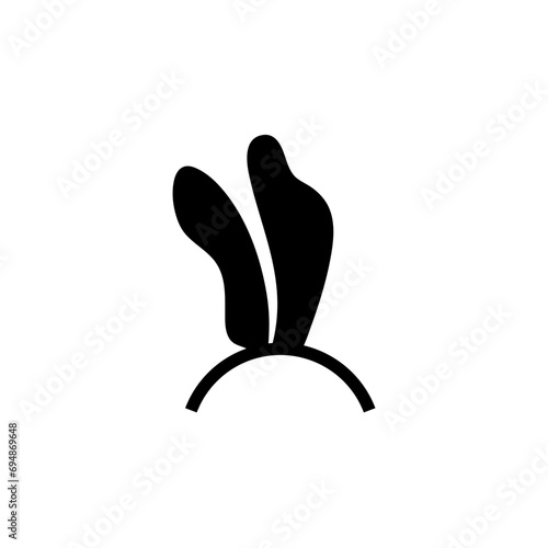 rabbit ears. Easter silhouette.