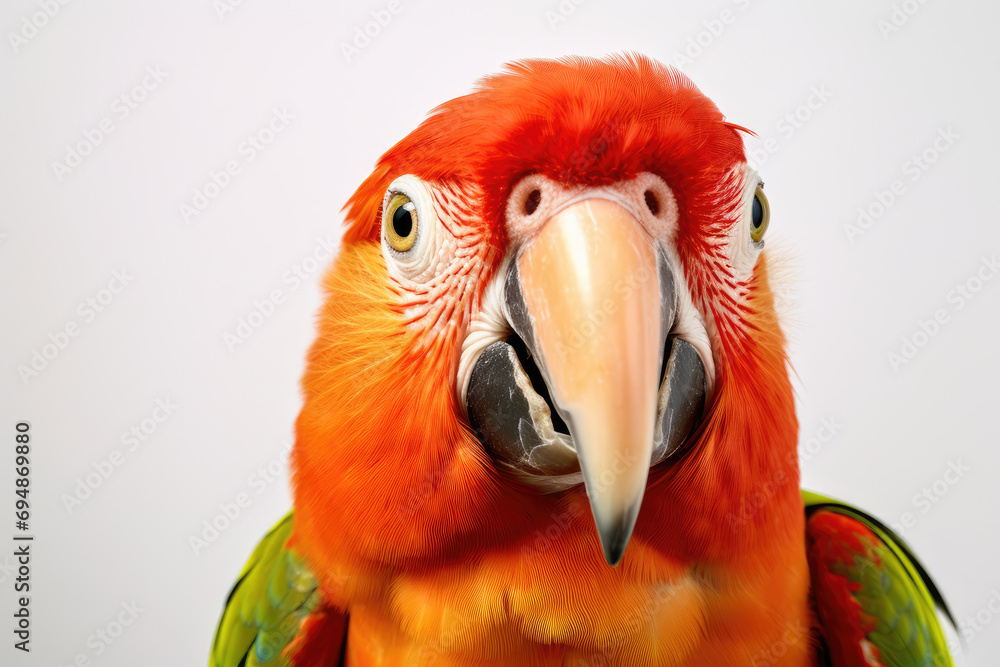 Obraz premium Portrait of red and yellow macaw