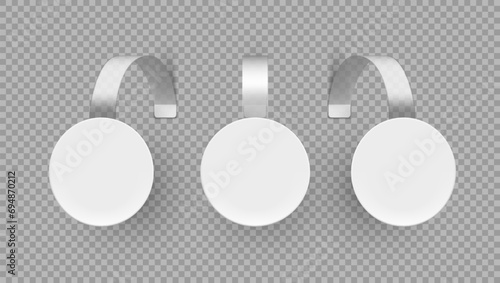3D Wobbler Sale Plastic Tags Mockup Set