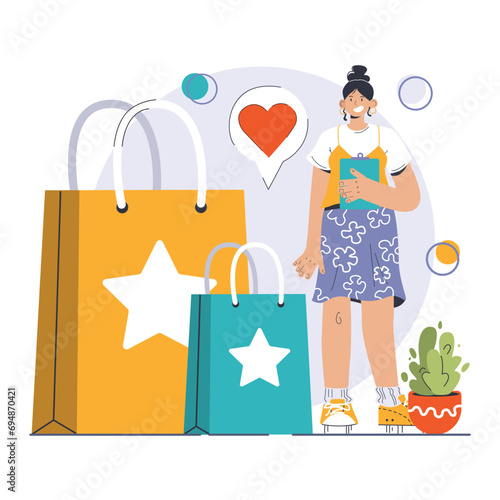 Competitive advantage. Advertising and marketing business strategy. Brand recognition and market niche definition. Flat vector illustration