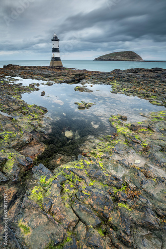 Trwyn Du Lighthouse, Penmon Point, Anglesey, Wales photo