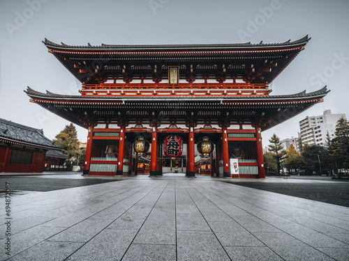 Hozomon Gate in the Senso Ji Temple, Tokyo, Honshu, Japan photo