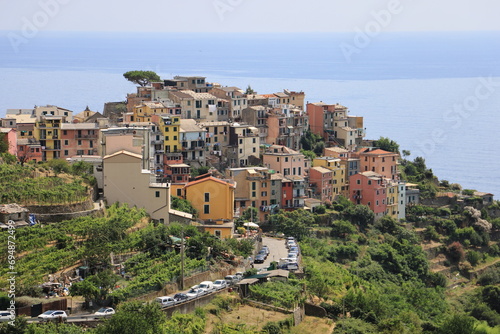 Corniglia, one of the five towns of the Cinque Terre National Park, UNESCO World Heritage Site, Liguria photo