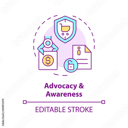 2D editable multicolor icon, simple isolated vector, thin line illustration representing pink tax.
