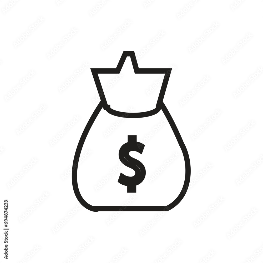 money vector icon line template money vector icon line template