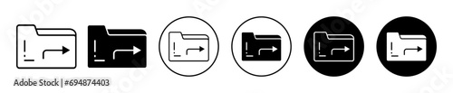Share folder line icon. computer file document copy paste or data transfer or send by sharing to cloud storage logo symbol set. duplicate or convert share folder file or move vector sign