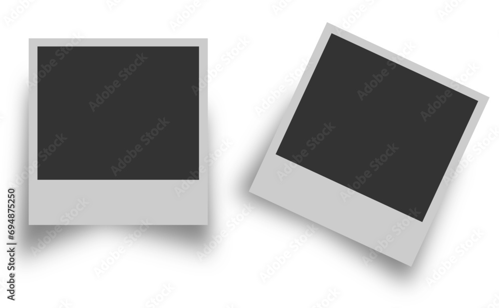 Empty realistic polaroid photo frame with shadow. Empty realistic polaroid photo frame with shadow.