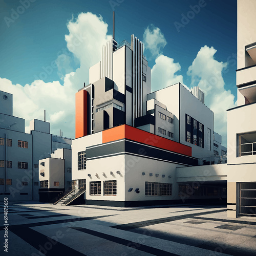 3D illustration city, houses