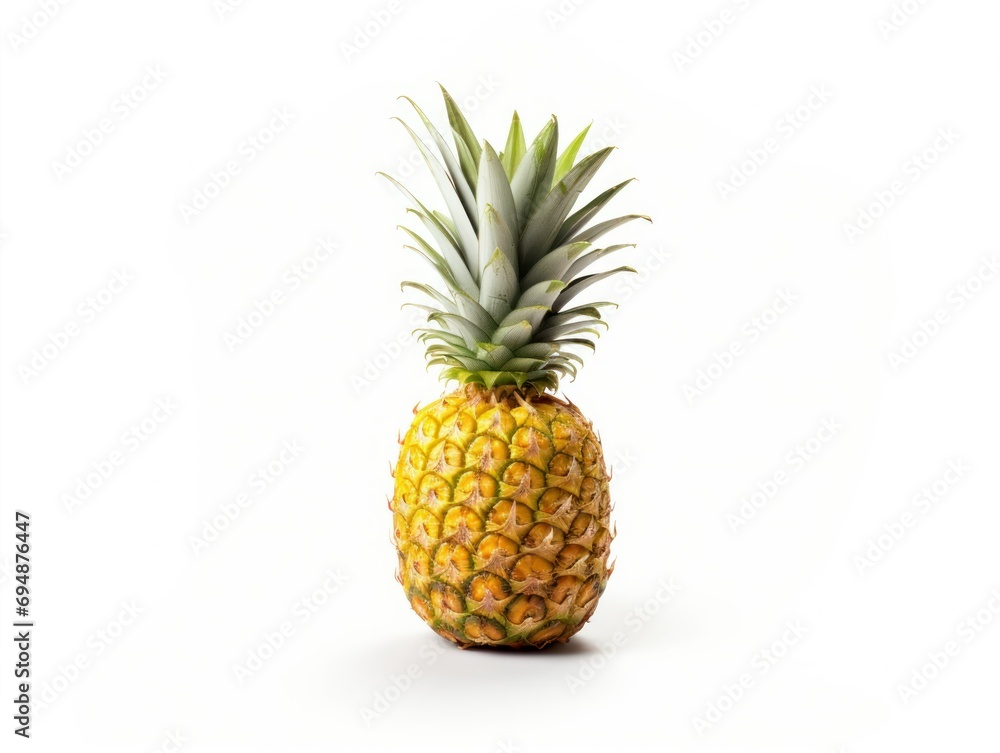 Fototapeta premium Pineapple isolated on a white background. Tropical fruit.