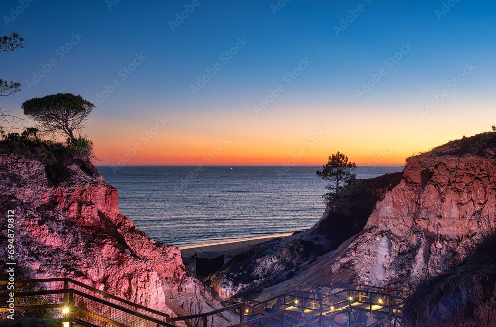 Sunset at Praia de Falesia
