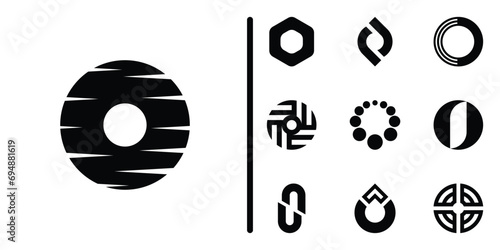 Letter O logo collection. Premium Vector photo