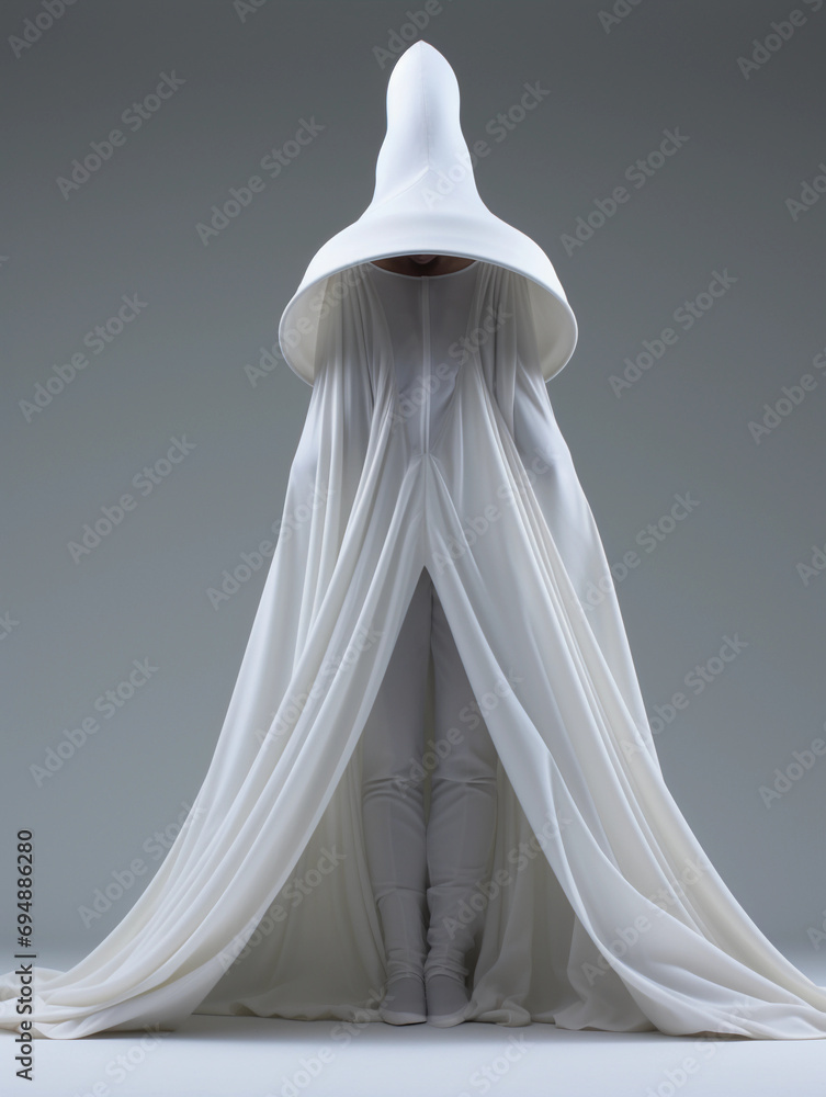 faceless portrait, model's posture conveying elegance, focus on the couture outfit and the flow of the fabric faceless portrait, model's posture conveying elegance, focus on the couture outfit and the flow of the fabric