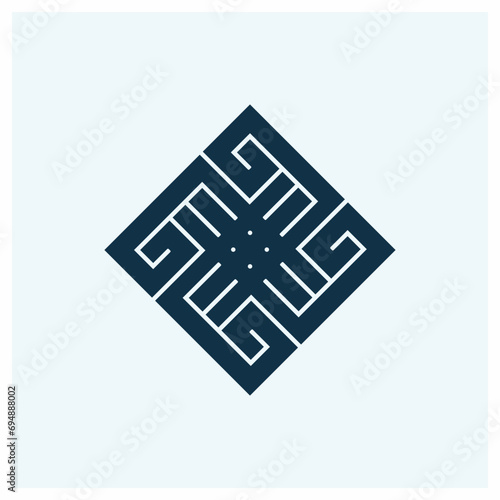 Kamon Symbols of Japan. Japanesse clan kamon crest symbol. japanese ancient family stamp symbol. A symbol used to decorate and identify people in family. Inazuma Kuzushi