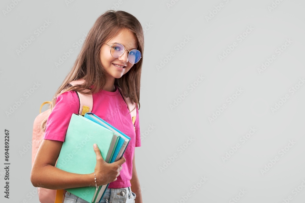 School child student hold books