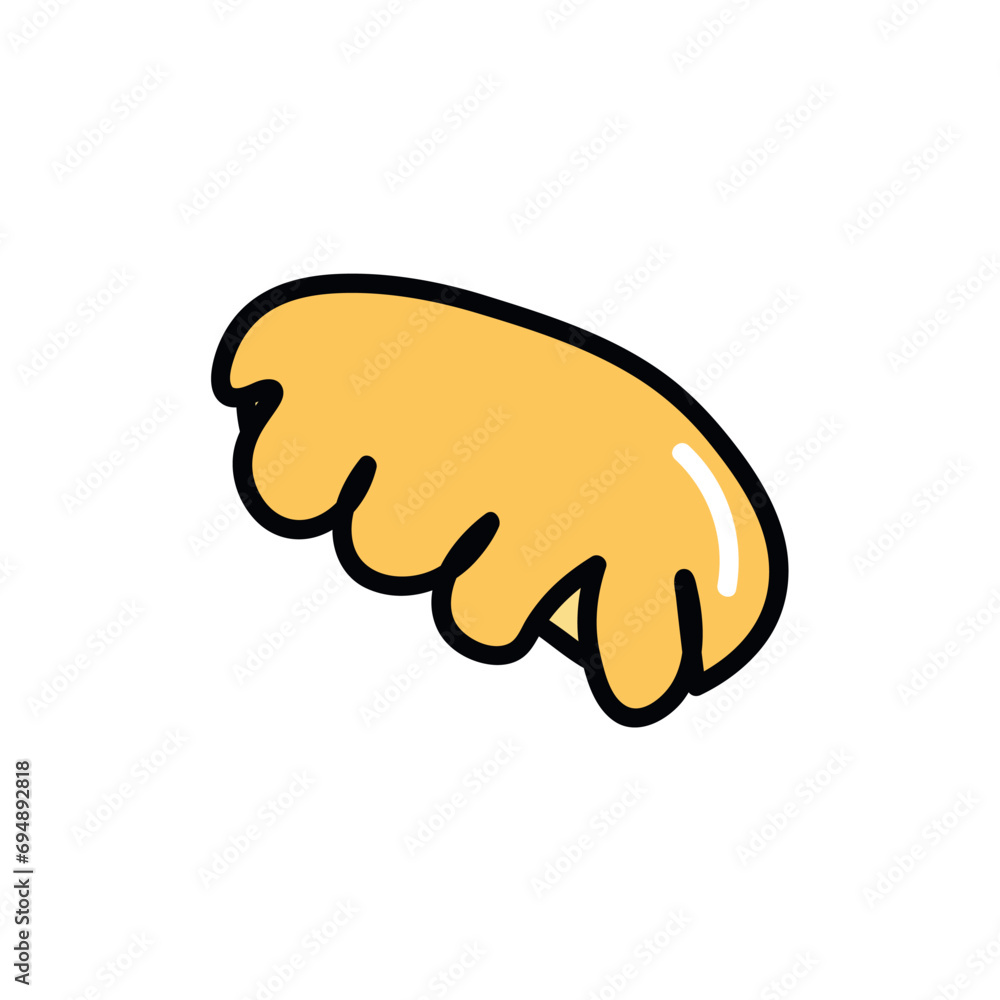 Obraz premium Baked good of food colorful set. Wonderful world of bakeries in this food-themed illustration brings to life the essence of a delicious, aromatic bun. Vector illustration.