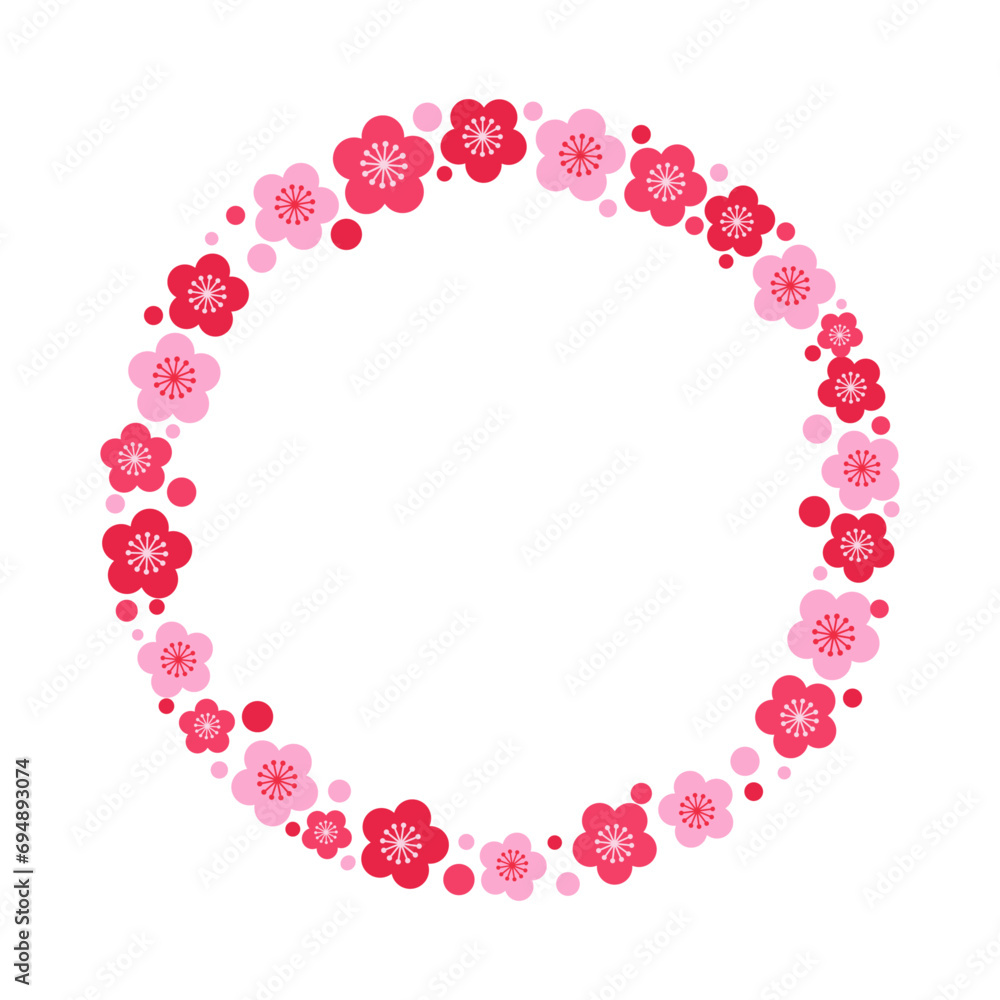 Obraz premium 梅の花フレーム