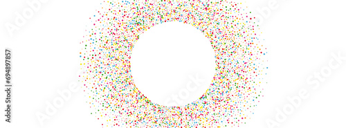 Colorful Round Background White Vector. Element Carnival Template. Rainbow Paper. Bright Circle Group. Confetti Graphic Illustration.