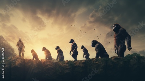 Leinwand Poster Ape to Ancestor: Visualizing the Story of Human  Evolution