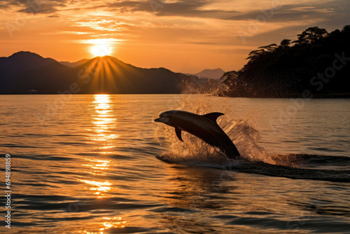 An Irrawaddy dolphin leaps from the warm waters of the Andaman Sea © Veniamin Kraskov