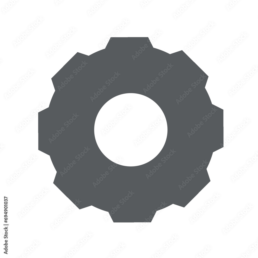 gear icon on white background gear icon on white background