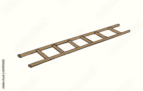 Ladder. Vector pen drawing icon