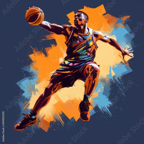 basketball sport mans dunk