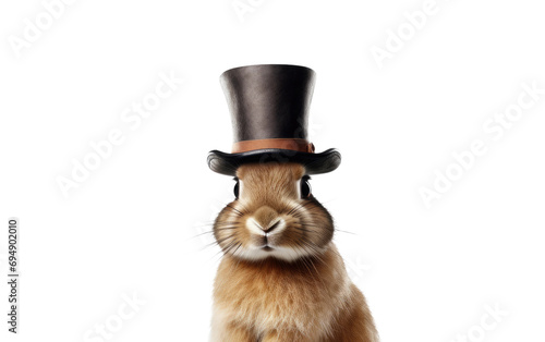 Hat and Bunny Duo On Transparent Background