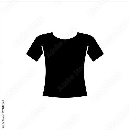 T-shirt icon. Clothing symbol. Tee logo for mobile concept and web design. isolated on white background © Aripatut