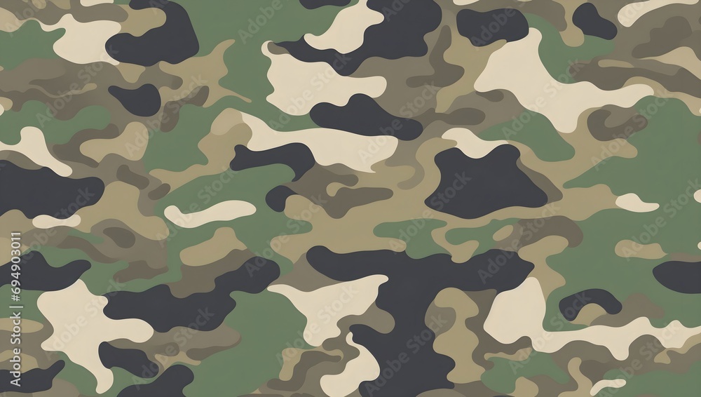 Fototapeta premium Military camouflage seamless pattern. Army camo texture for seamless wallpaper.