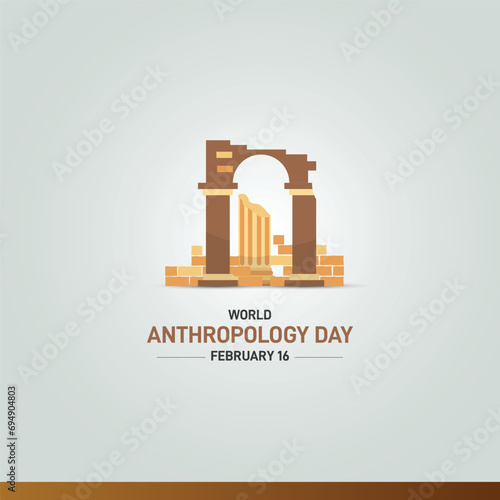 World Anthropology Day. Anthropology background vector illustration. 