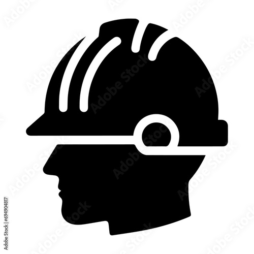 helmet Icon vector silhouette, Helmet vector icon, worker helmet silhouette, black color white background