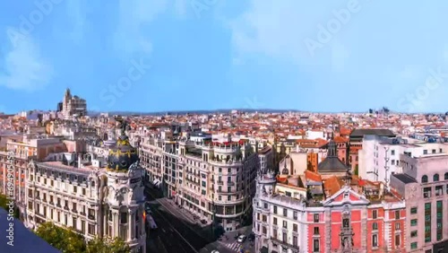Madrid, Spain - the  time lapse footage photo