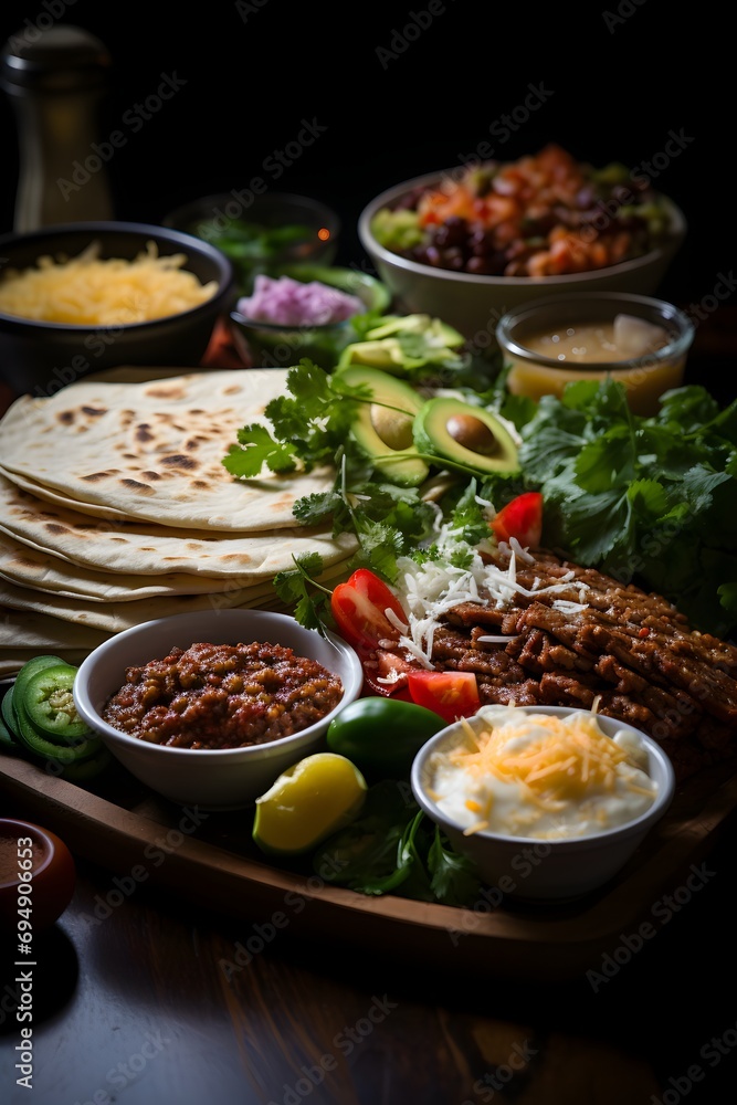 Tayudas - a large, crunchy tortilla adorned with an assortment of beans, cheese, meat and vibrant toppings