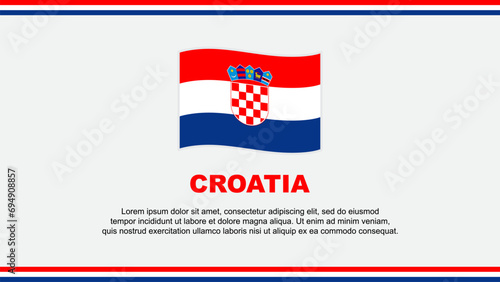 Croatia Flag Abstract Background Design Template. Croatia Independence Day Banner Social Media Vector Illustration. Croatia Design