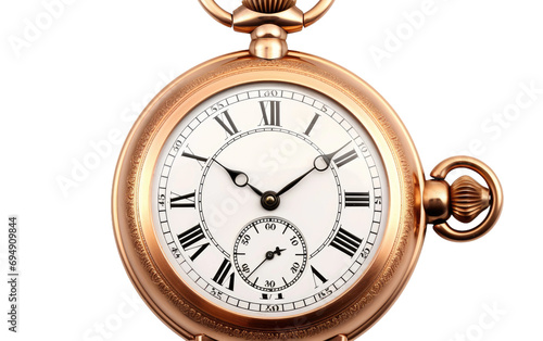 Antique Pocket Watch On Isolated Background