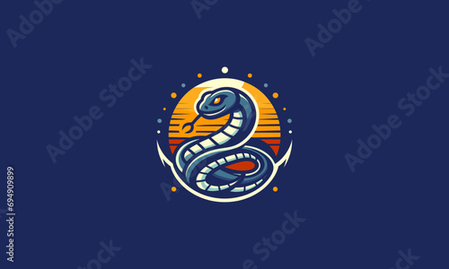 snake cartoon vector illustration mascot design