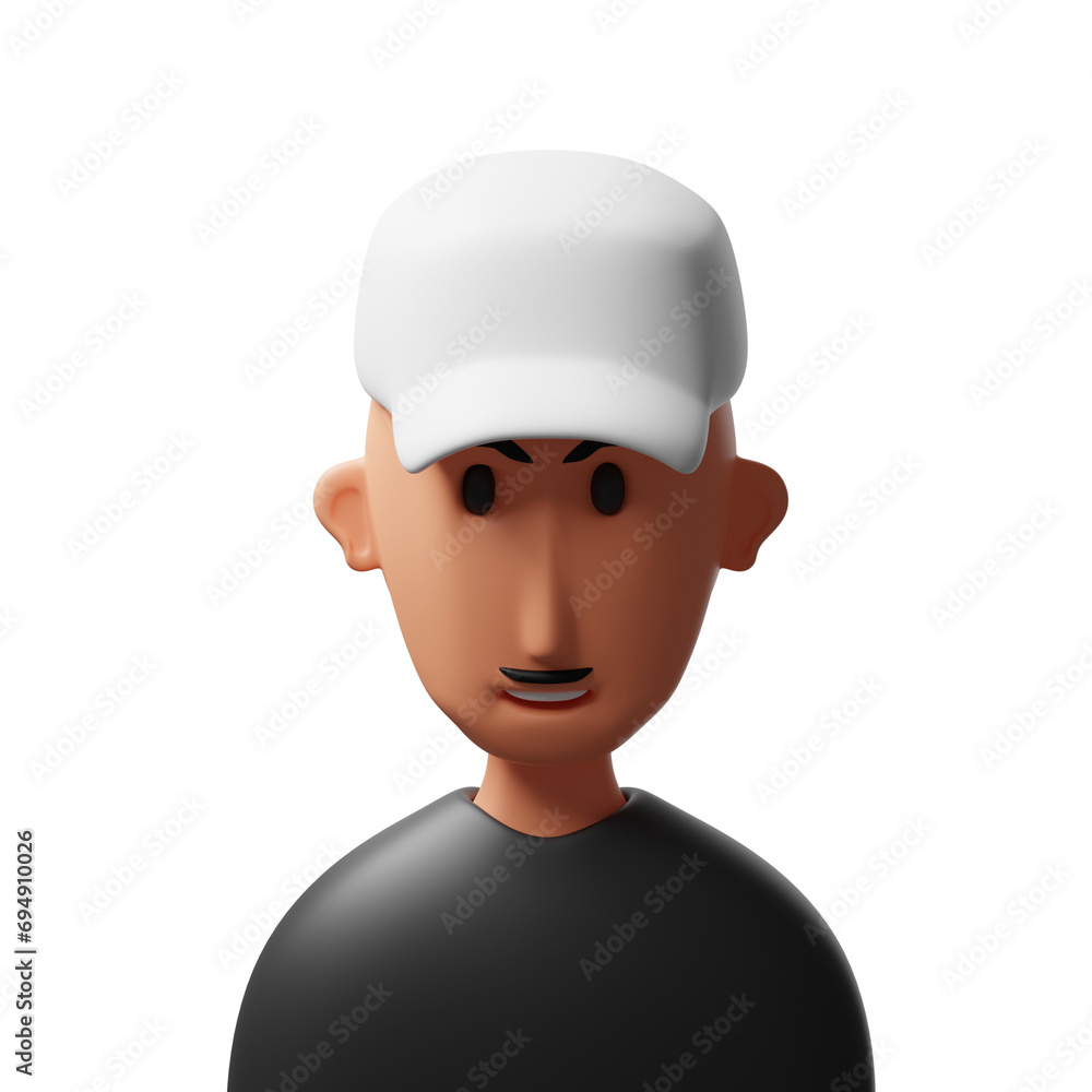 Old man avatar 3d illustration Old man avatar 3d illustration