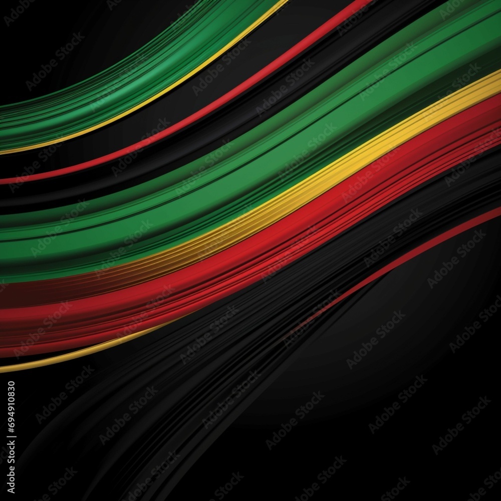 happy black history month wishing card and social media post background ...