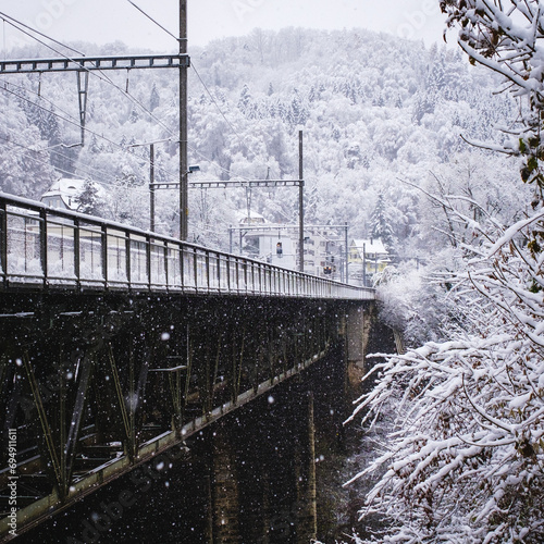 Bridge under snow