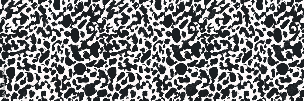Animal fur texture surface. Seamless pattern with Dalmatian spots and cow prints. Animal fur texture surface. Seamless pattern with Dalmatian spots and cow prints.