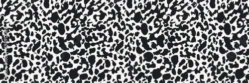 Animal fur texture surface. Seamless pattern with Dalmatian spots and cow prints.