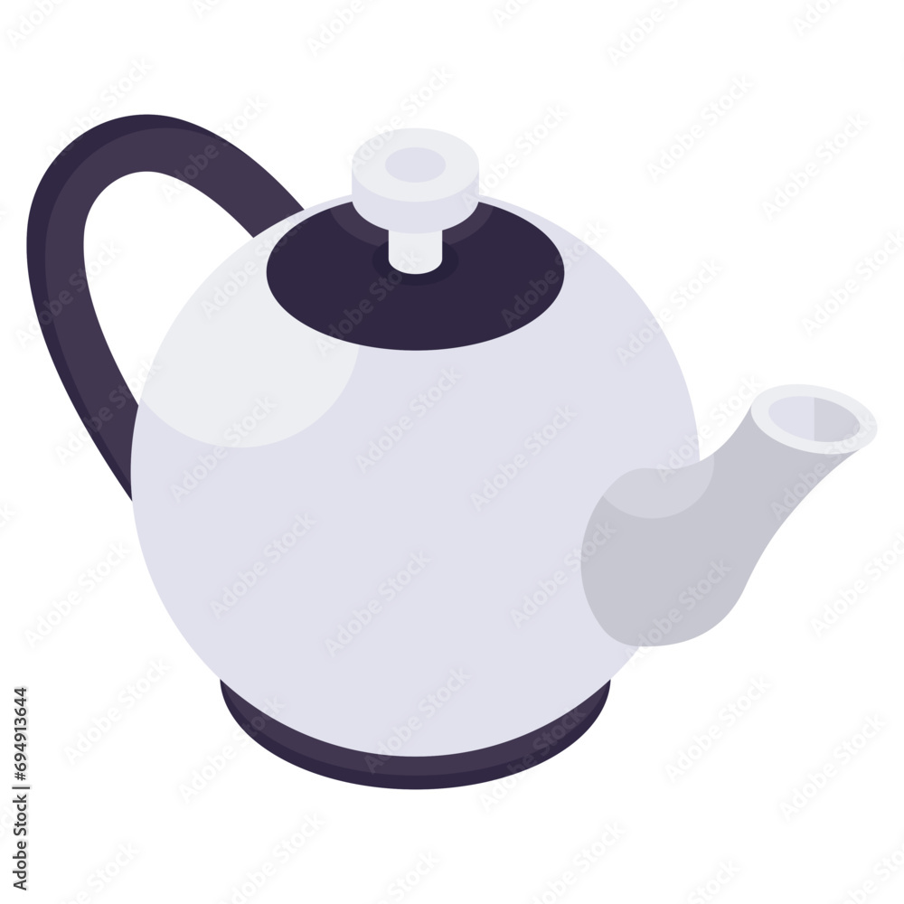 Obraz premium An editable design icon of tea kettle