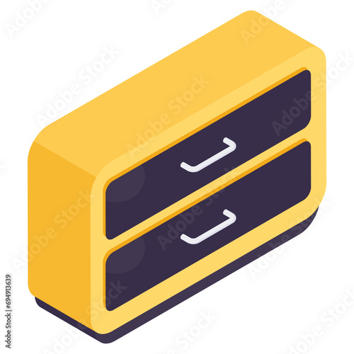An icon design of kitchen drawers